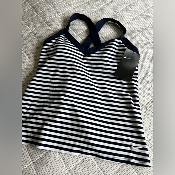 Nike‎ | New | Women’s | Swim | Tankini | Blue/White Striped | XS - Picture 2 of 6